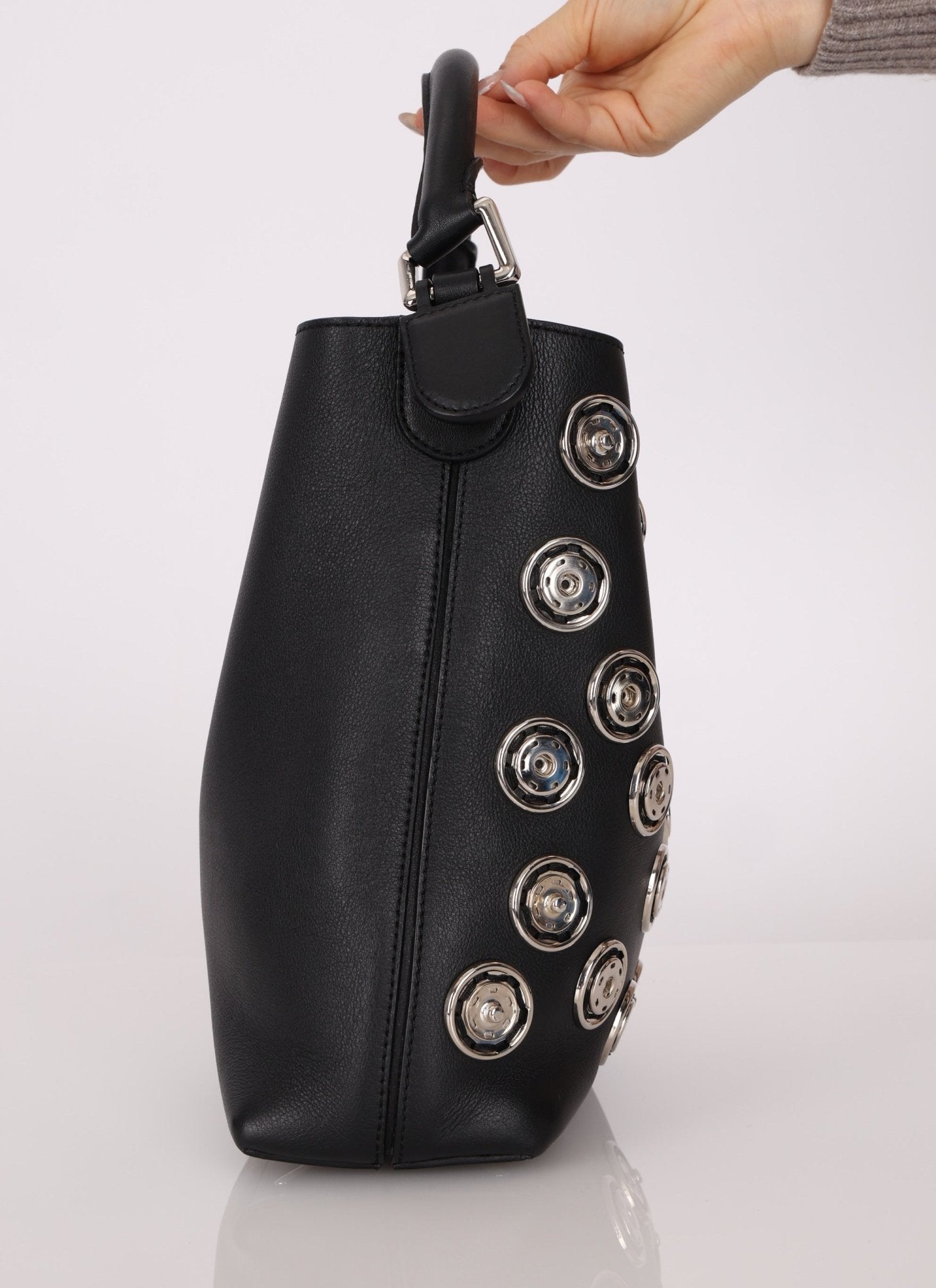 Loewe Embellished Snap Buttons Bucket Bag - FashioNica