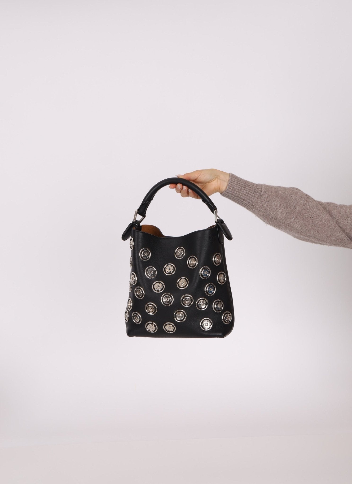 Loewe Embellished Snap Buttons Bucket Bag - FashioNica