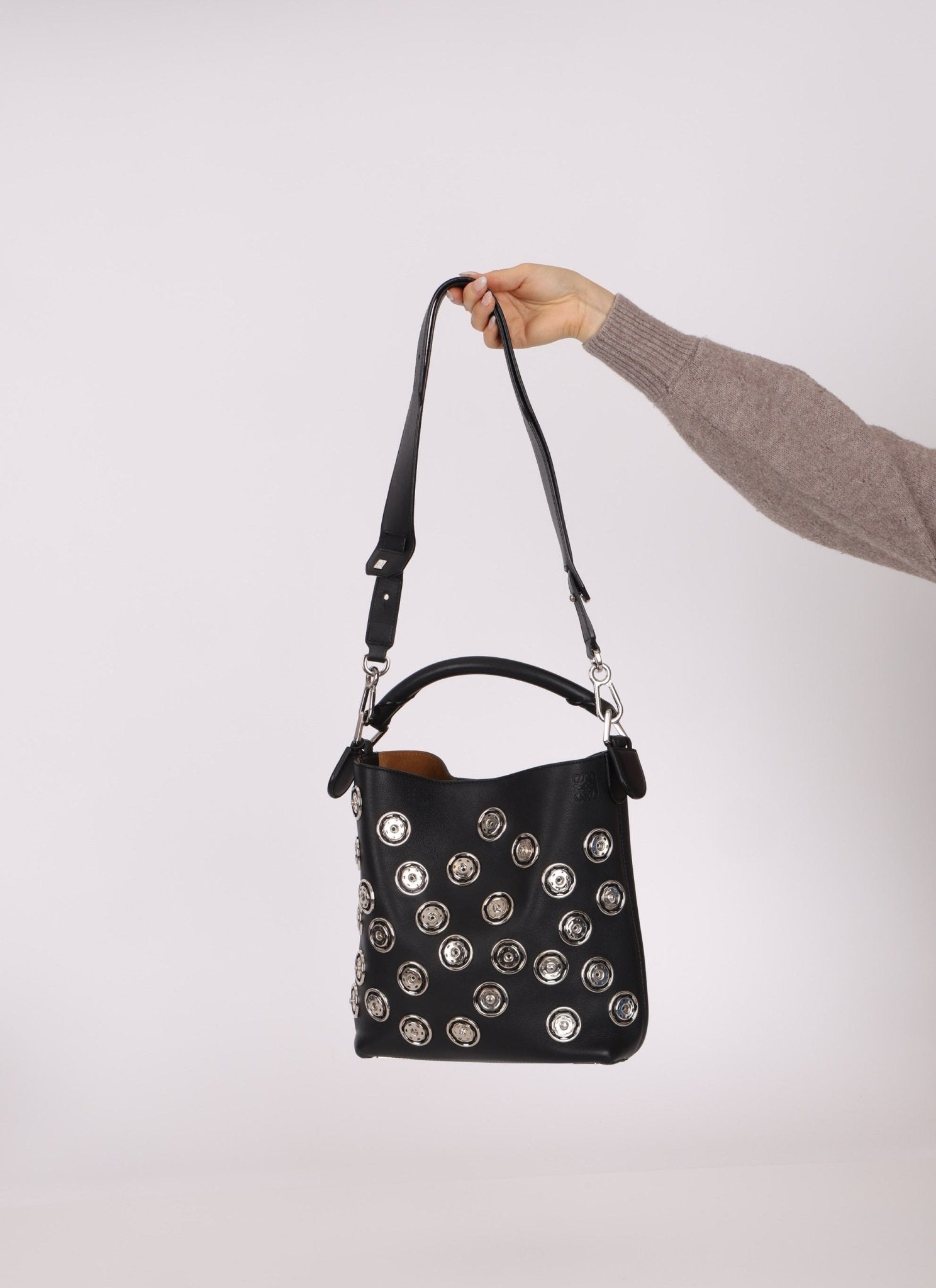 Loewe Embellished Snap Buttons Bucket Bag - FashioNica