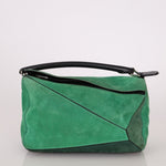 Loewe Emerald Suede Medium Puzzle Bag - FashioNica