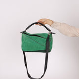 Loewe Emerald Suede Medium Puzzle Bag - FashioNica