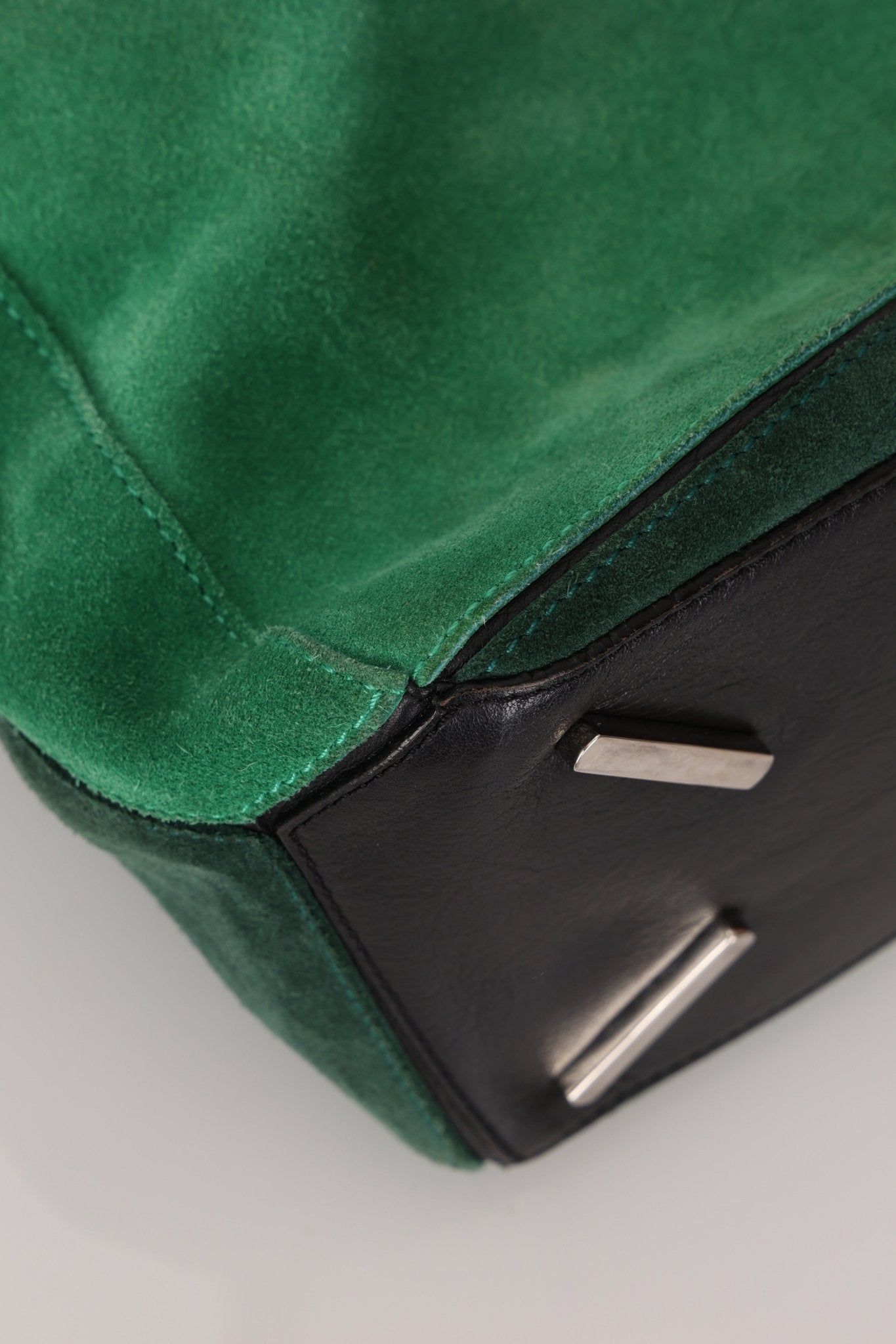 Loewe Emerald Suede Medium Puzzle Bag - FashioNica
