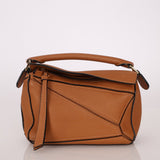 Loewe Grained Calfskin Cognac Mini Puzzle - FashioNica