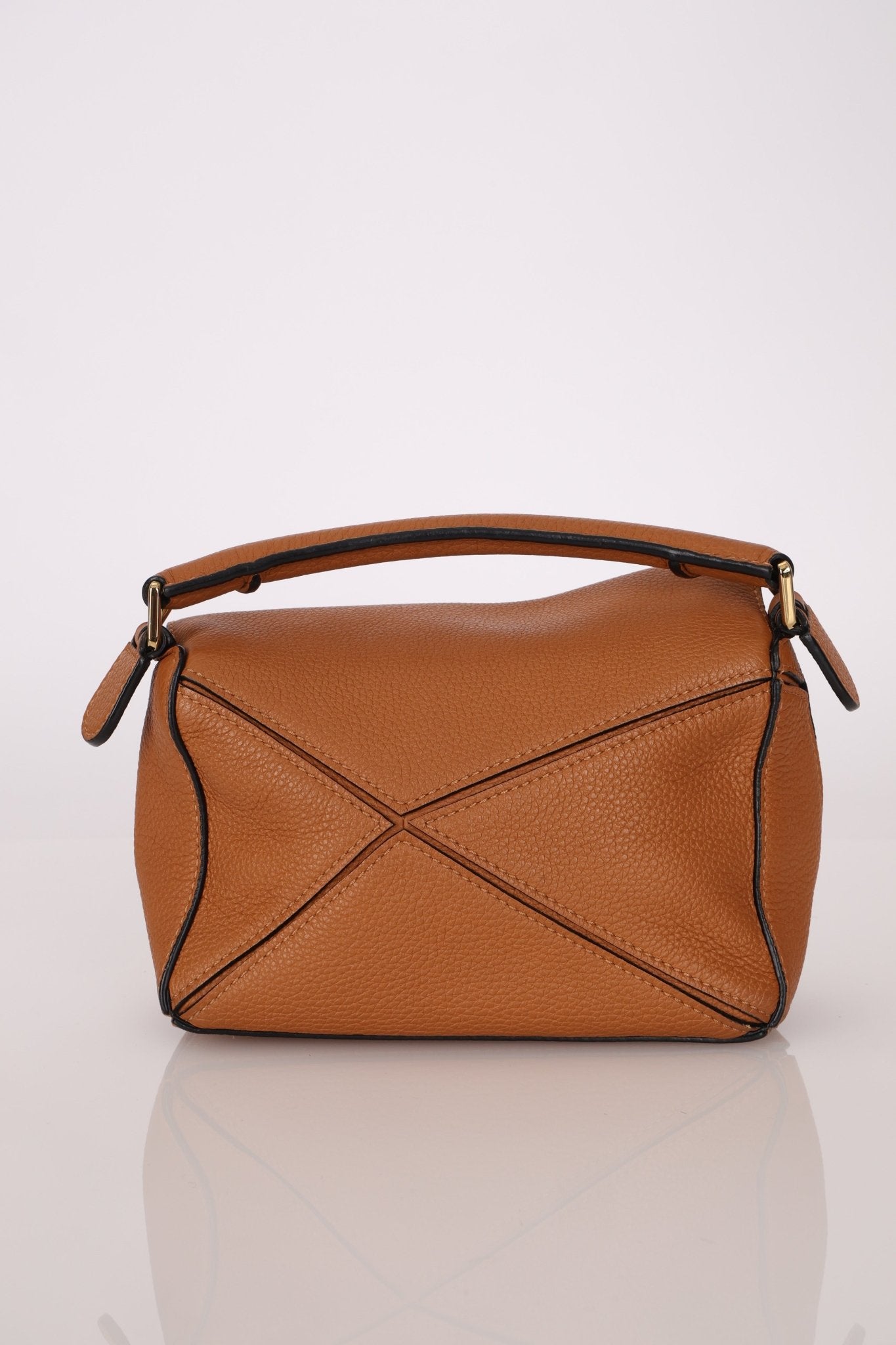 Loewe Grained Calfskin Cognac Mini Puzzle - FashioNica