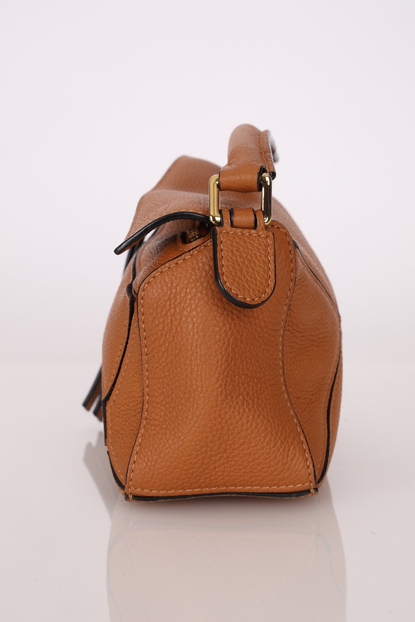 Loewe Grained Calfskin Cognac Mini Puzzle - FashioNica