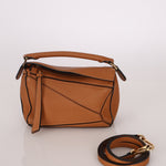 Loewe Grained Calfskin Cognac Mini Puzzle - FashioNica