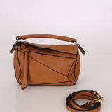 Loewe Grained Calfskin Cognac Mini Puzzle - FashioNica