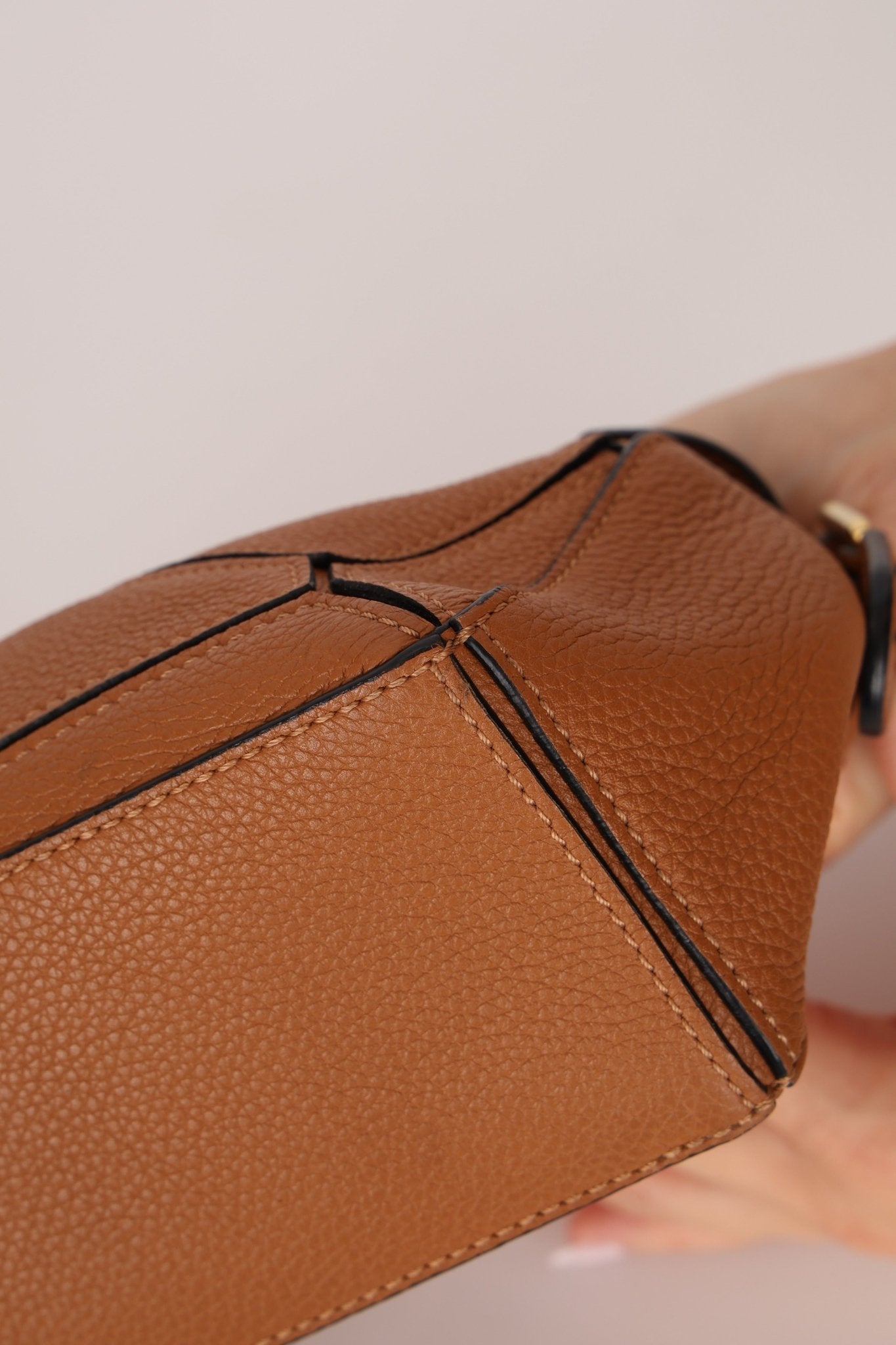 Loewe Grained Calfskin Cognac Mini Puzzle - FashioNica