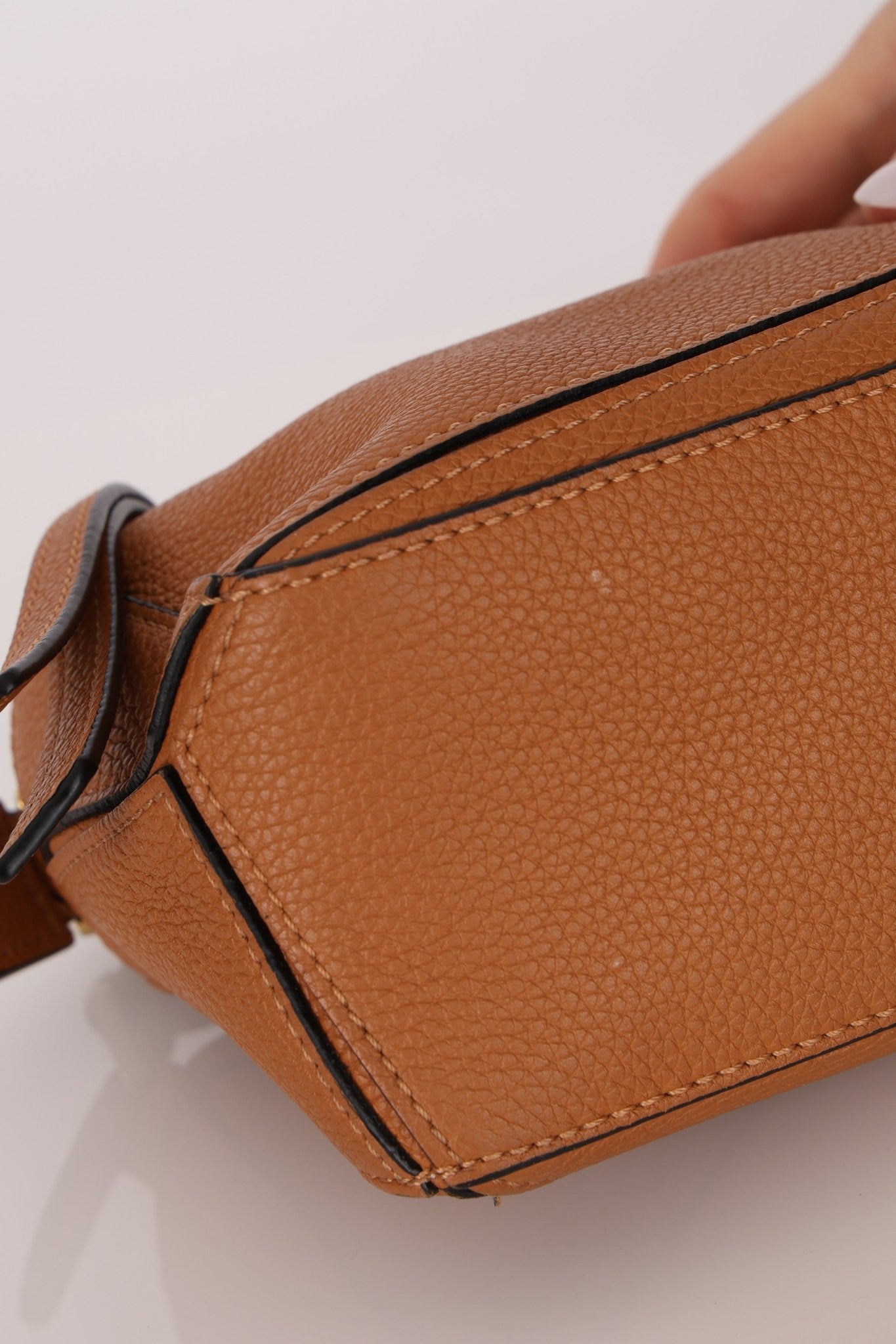 Loewe Grained Calfskin Cognac Mini Puzzle - FashioNica