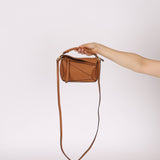 Loewe Grained Calfskin Cognac Mini Puzzle - FashioNica