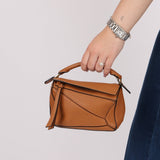 Loewe Grained Calfskin Cognac Mini Puzzle - FashioNica