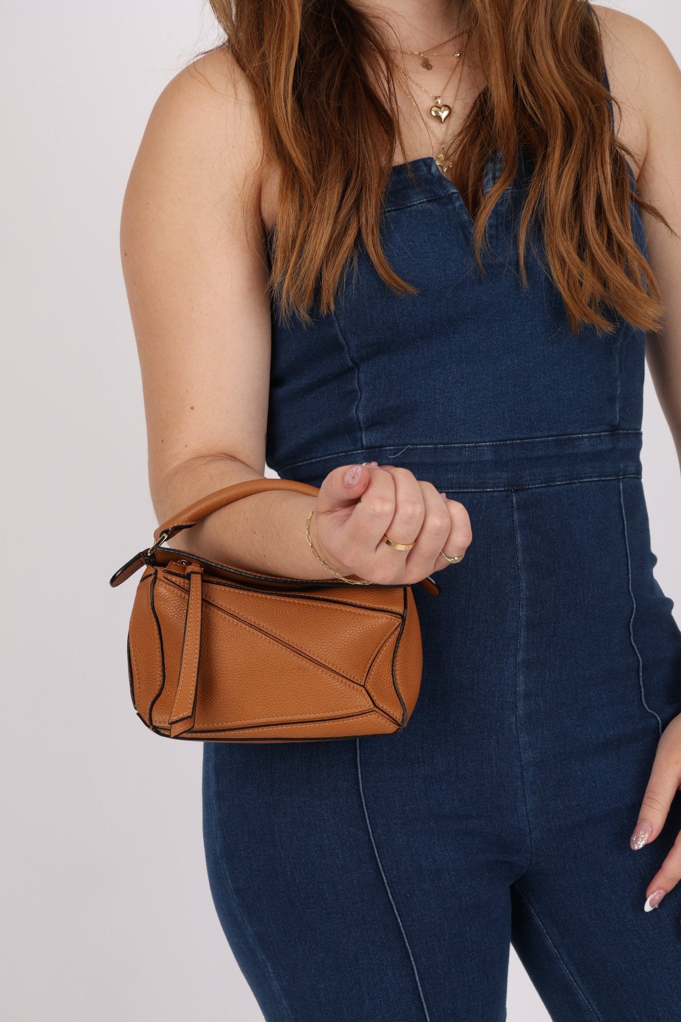 Loewe Grained Calfskin Cognac Mini Puzzle - FashioNica