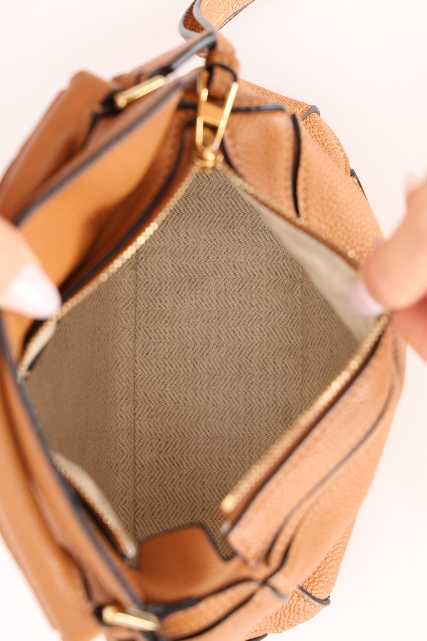 Loewe Grained Calfskin Cognac Mini Puzzle - FashioNica