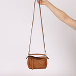 Loewe Grained Calfskin Cognac Mini Puzzle - FashioNica