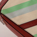 Loewe Leather and Striped Canvas Large Puzzle Bag - FashioNica