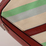 Loewe Leather and Striped Canvas Large Puzzle Bag - FashioNica