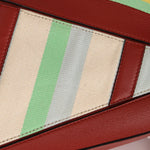 Loewe Leather and Striped Canvas Large Puzzle Bag - FashioNica