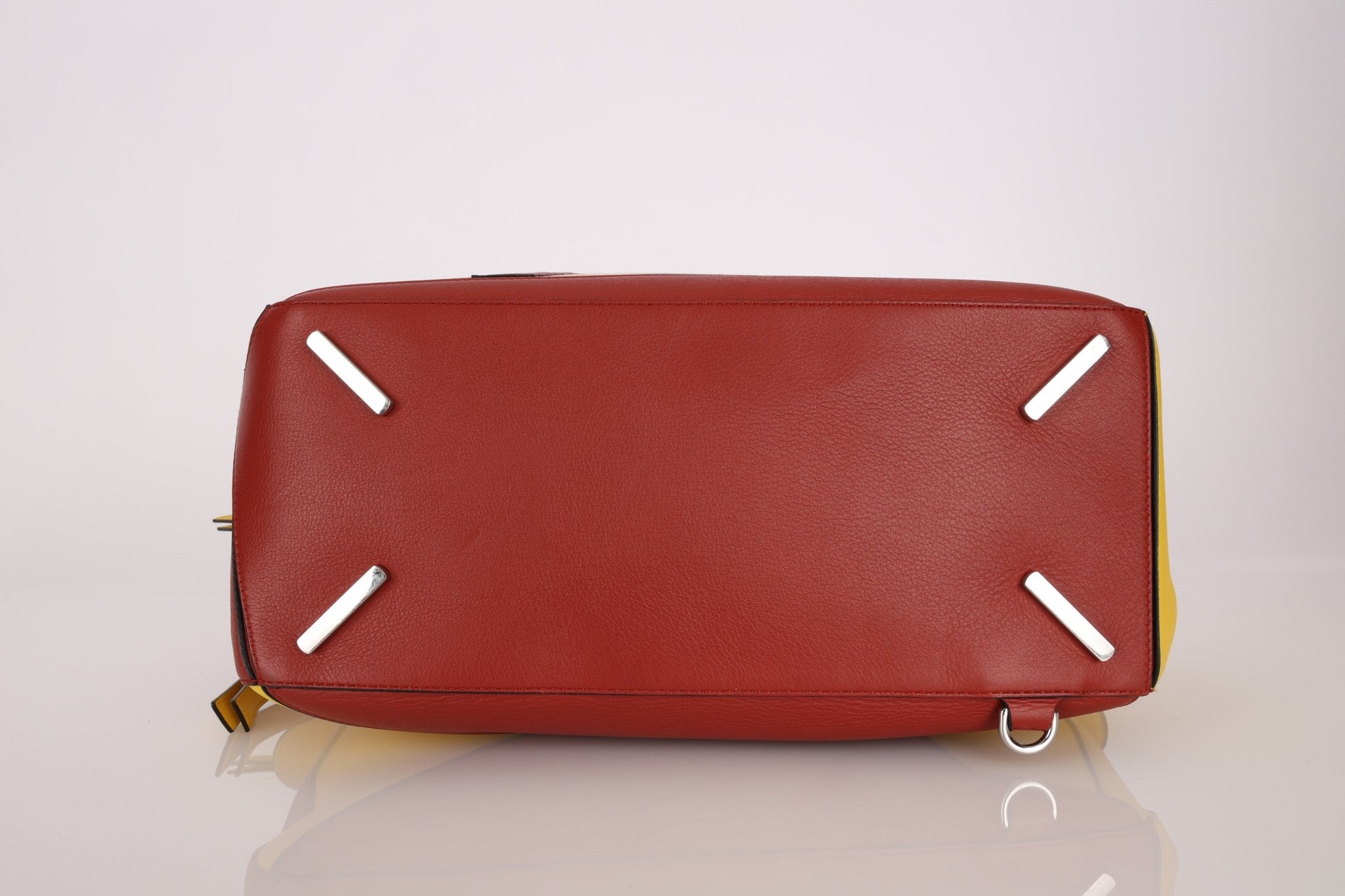 Loewe Leather and Striped Canvas Large Puzzle Bag - FashioNica