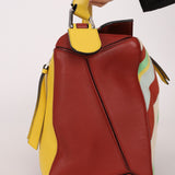 Loewe Leather and Striped Canvas Large Puzzle Bag - FashioNica