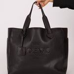 Loewe Leather Embossed Logo Tote Bag - FashioNica