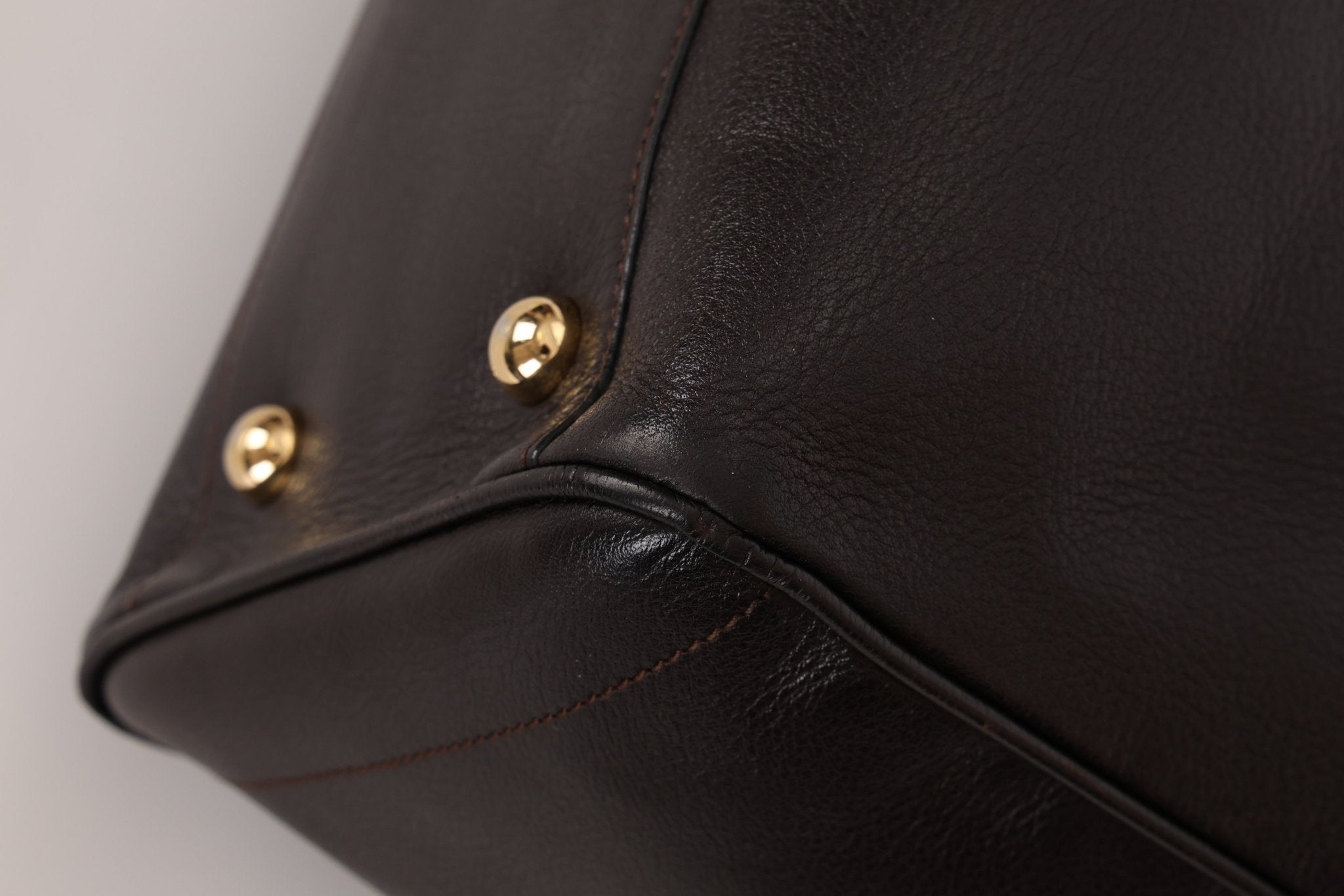 Loewe Leather Embossed Logo Tote Bag - FashioNica