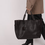 Loewe Leather Embossed Logo Tote Bag - FashioNica