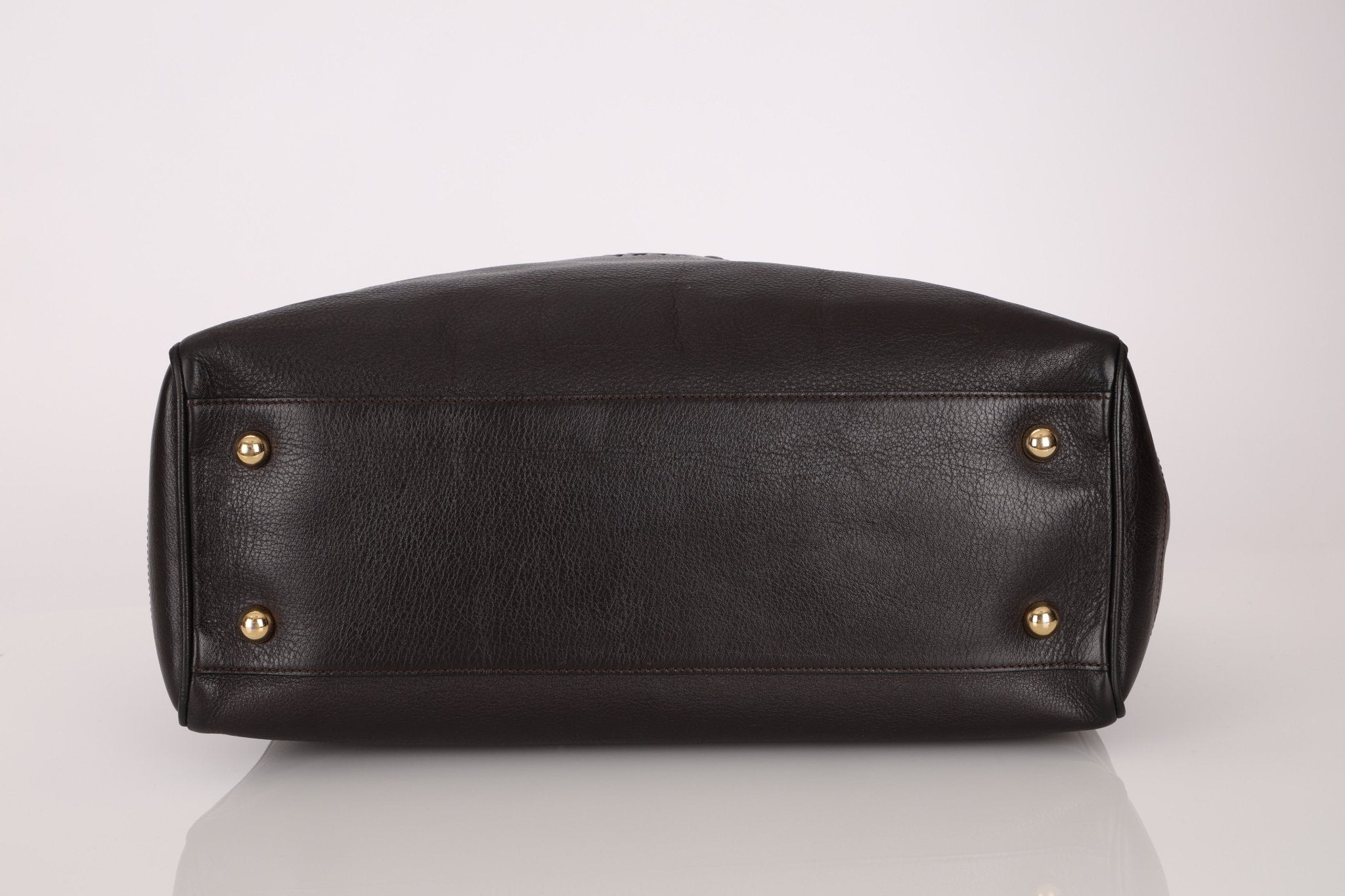 Loewe Leather Embossed Logo Tote Bag - FashioNica