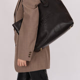 Loewe Leather Embossed Logo Tote Bag - FashioNica