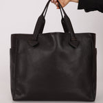 Loewe Leather Embossed Logo Tote Bag - FashioNica