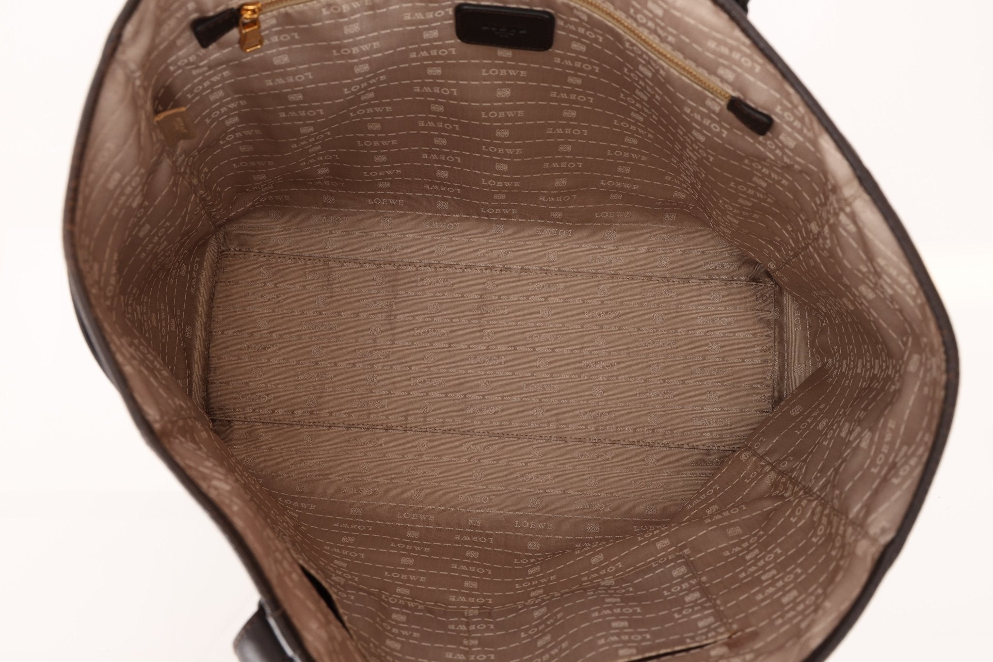 Loewe Leather Embossed Logo Tote Bag - FashioNica