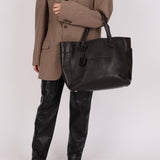 Loewe Leather Embossed Logo Tote Bag - FashioNica