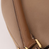 Loewe Leather Medium Taupe Pebbled Bicolor Puzzle - FashioNica