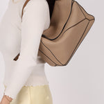Loewe Leather Medium Taupe Pebbled Bicolor Puzzle - FashioNica