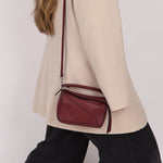 Loewe Leather Mini Puzzle Bag with Loewe Rugby Strap - FashioNica