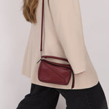 Loewe Leather Mini Puzzle Bag with Loewe Rugby Strap - FashioNica