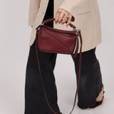 Loewe Leather Mini Puzzle Bag with Loewe Rugby Strap - FashioNica