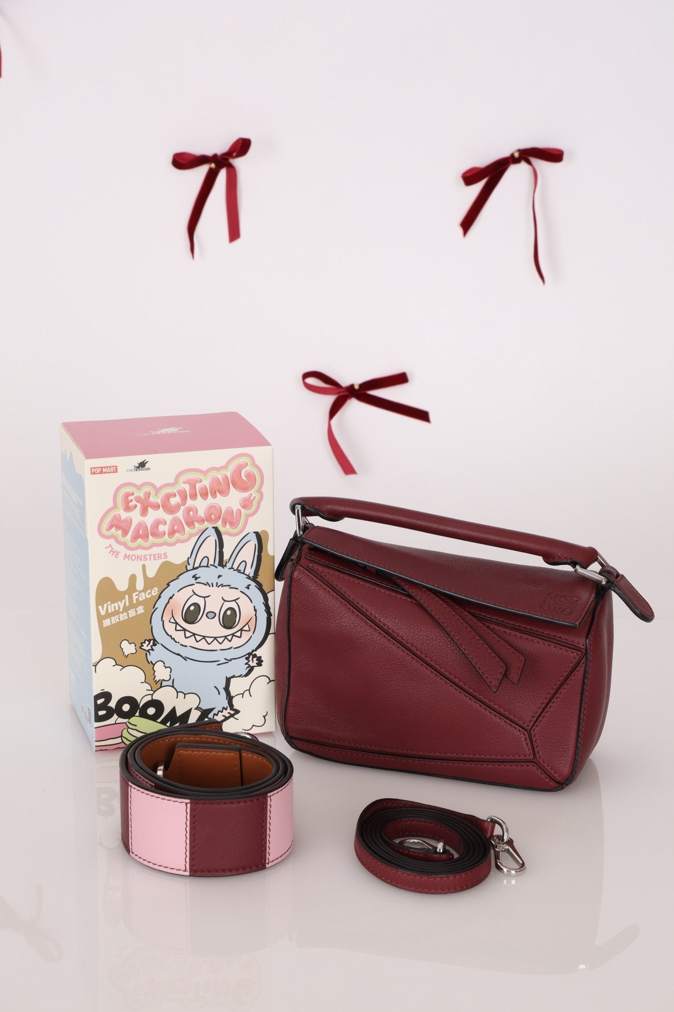 Loewe Leather Mini Puzzle Bag with Loewe Rugby Strap - FashioNica