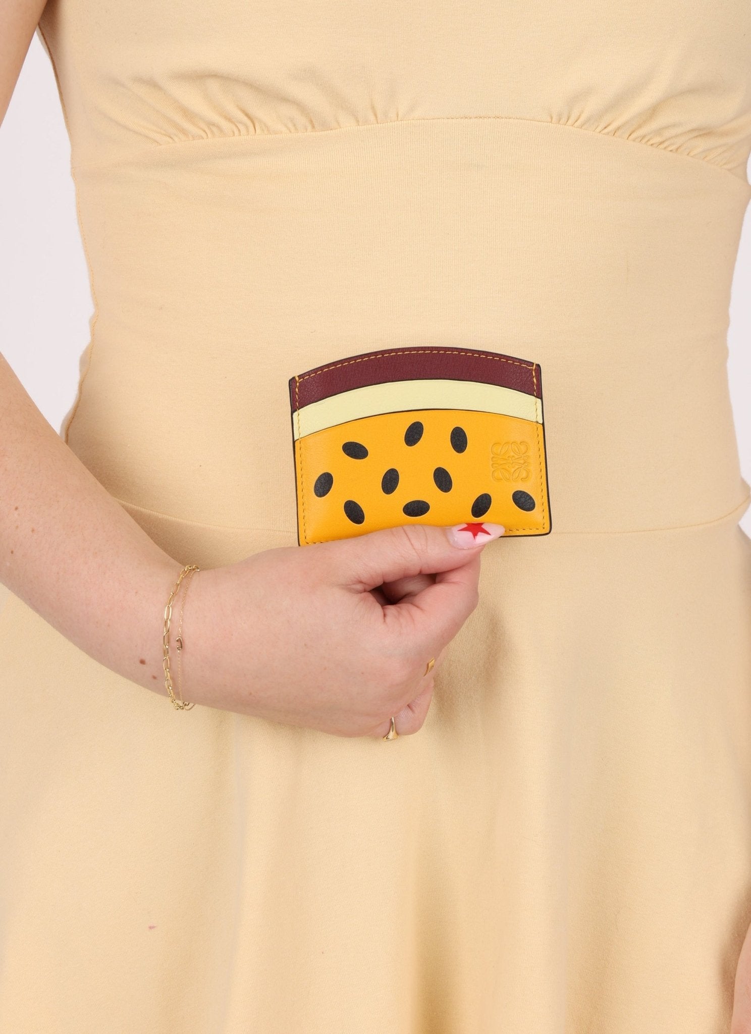 Loewe Leather Passion Fruit Cardholder - FashioNica