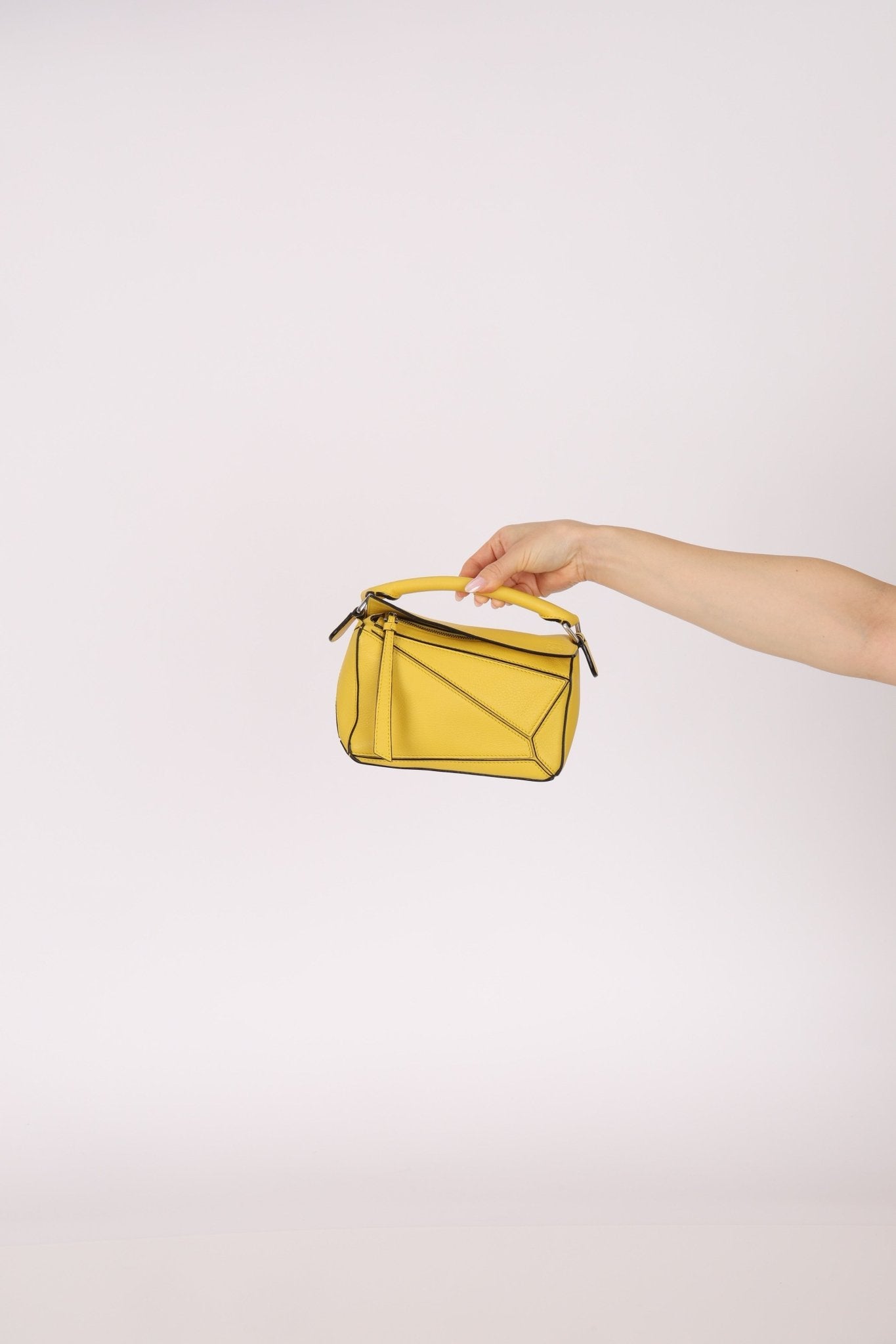 Loewe Lemon Yellow Mini Puzzle Bag - FashioNica