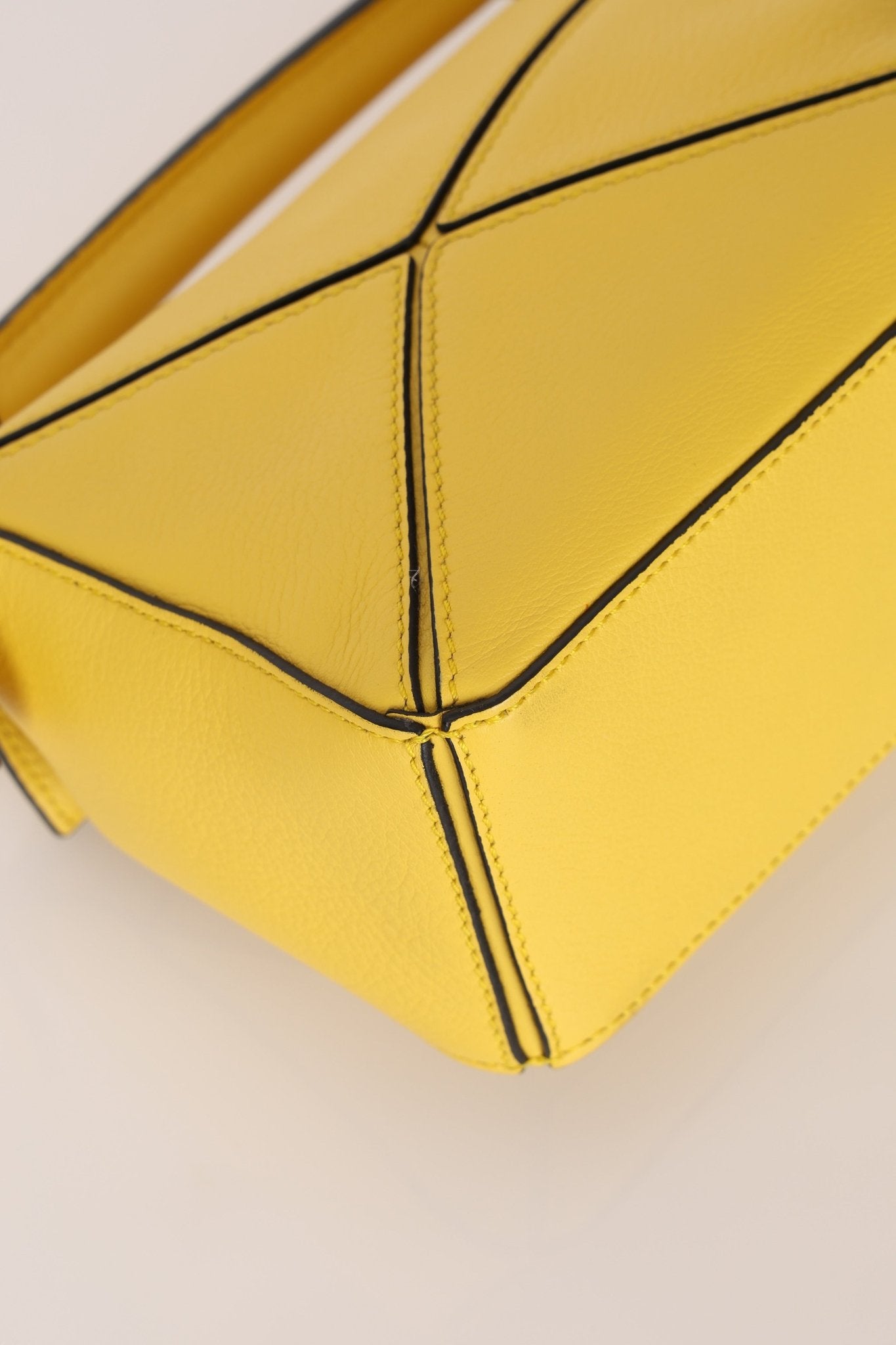 Loewe Lemon Yellow Mini Puzzle Bag - FashioNica