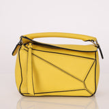 Loewe Lemon Yellow Mini Puzzle Bag - FashioNica