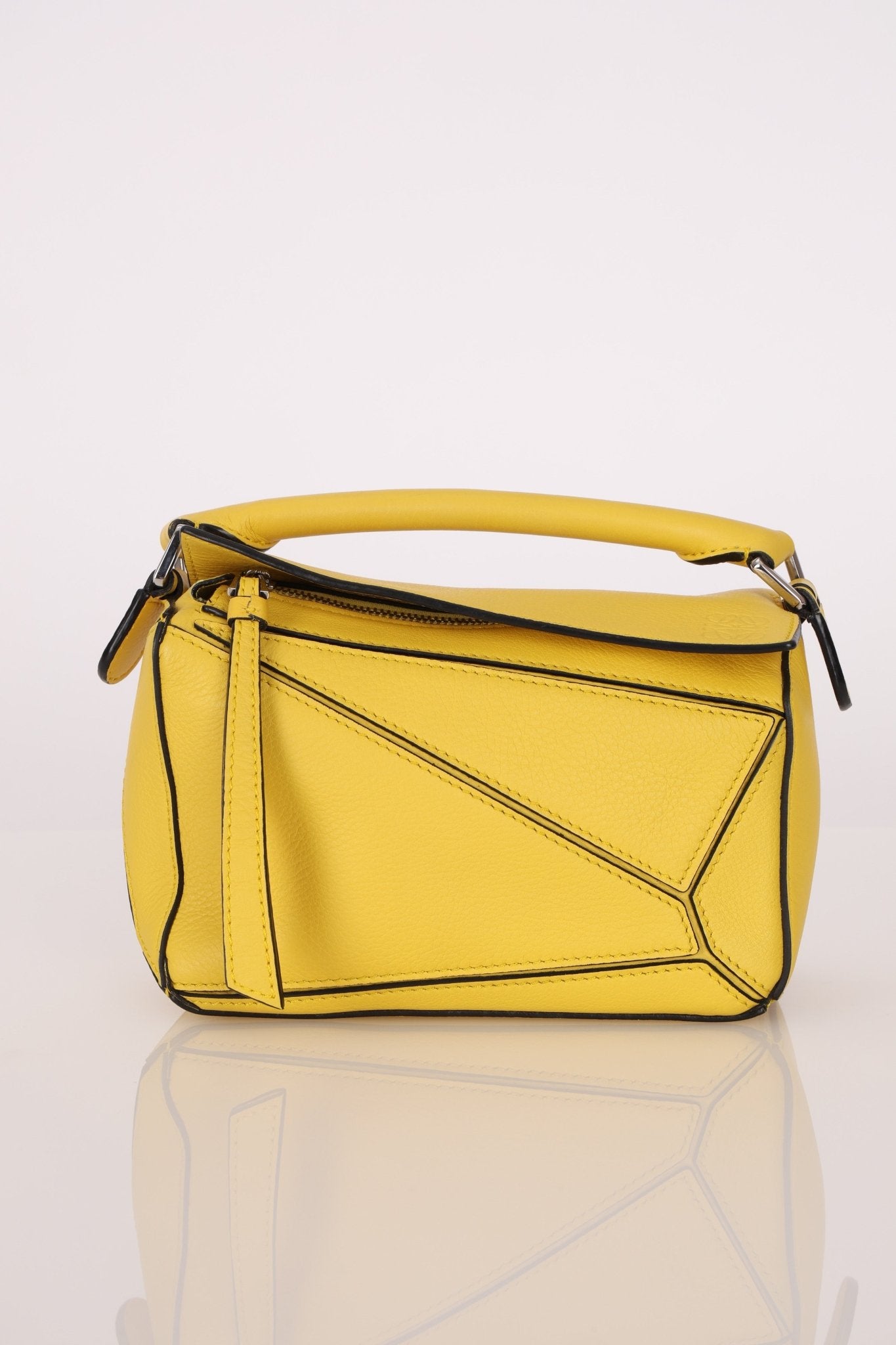 Loewe Lemon Yellow Mini Puzzle Bag - FashioNica