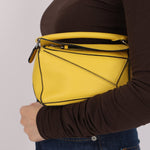 Loewe Lemon Yellow Mini Puzzle Bag - FashioNica