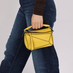 Loewe Lemon Yellow Mini Puzzle Bag - FashioNica