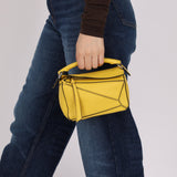 Loewe Lemon Yellow Mini Puzzle Bag - FashioNica