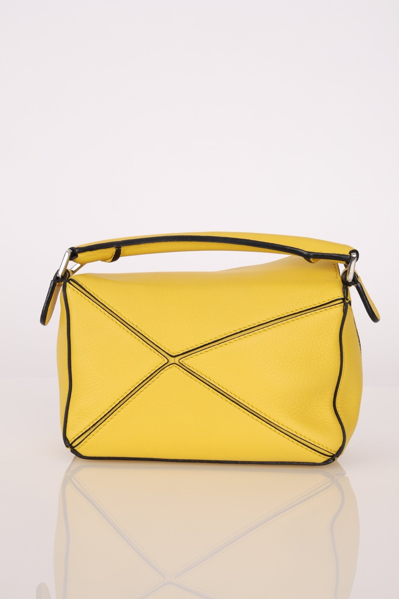 Loewe Lemon Yellow Mini Puzzle Bag - FashioNica