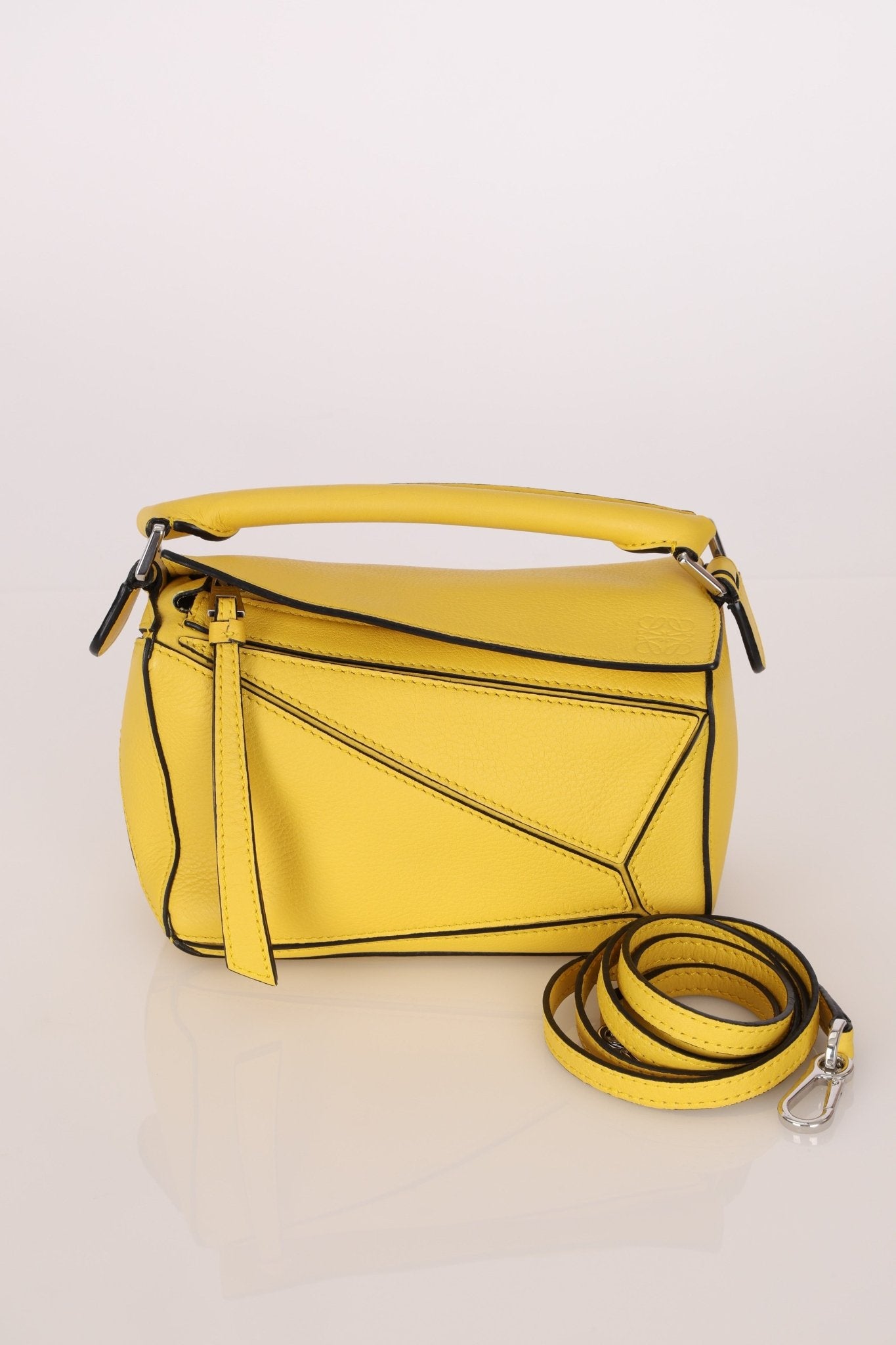 Loewe Lemon Yellow Mini Puzzle Bag - FashioNica