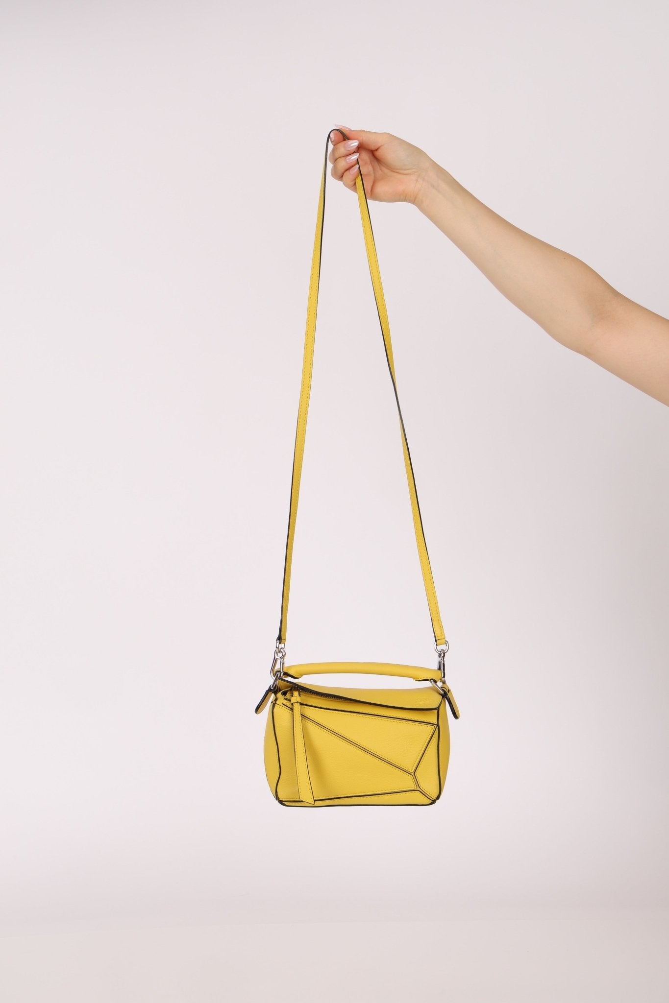 Loewe Lemon Yellow Mini Puzzle Bag - FashioNica