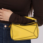 Loewe Lemon Yellow Mini Puzzle Bag - FashioNica