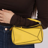 Loewe Lemon Yellow Mini Puzzle Bag - FashioNica